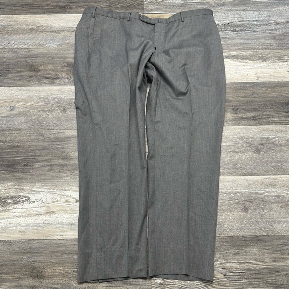Incotex Slowear Super 100s Pattern B Gray Men 42 Classic Fit Wool Trousers Pants - Picture 1 of 11